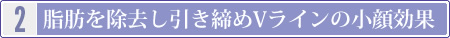 脂肪を除去し引き締めVラインの小顔効果